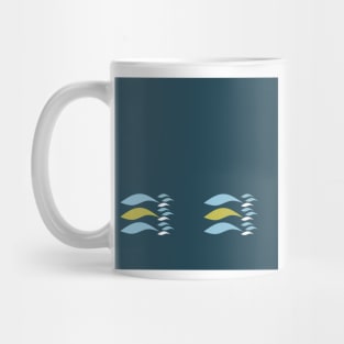 fishes on petrol blue background Mug